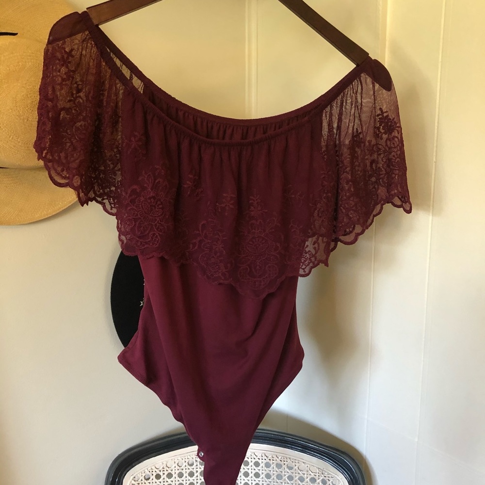 Off the shoulder body suit